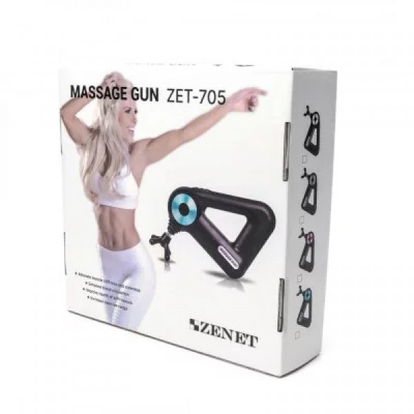 Перкусионен масажор за тяло с 12 приставки ZENET ZET-705