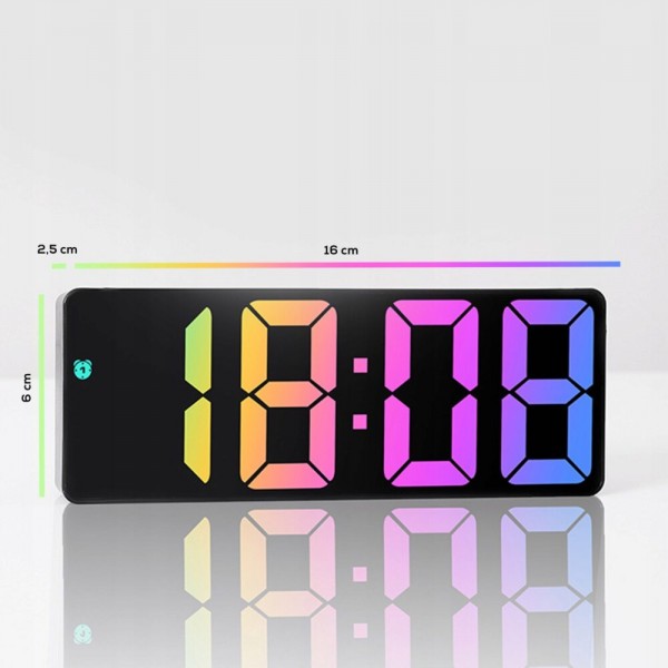 LED часовник с функция будилник, RGB подсветка