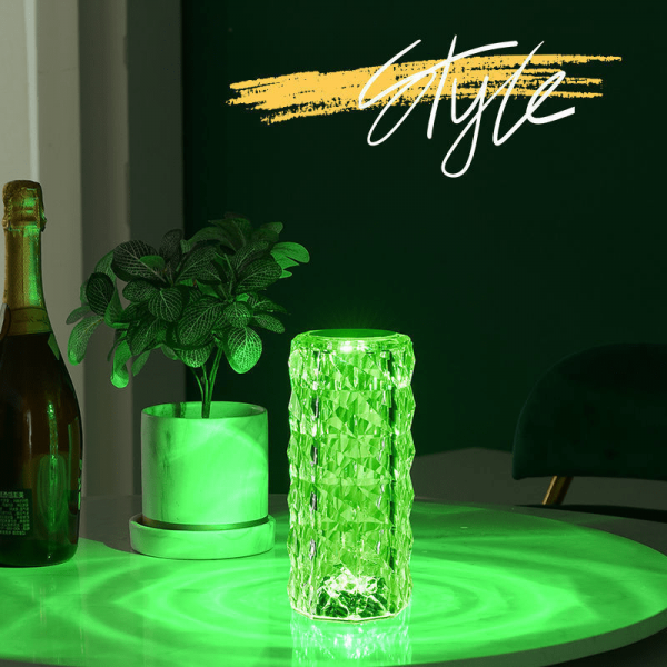 LED кристална настолна лампа