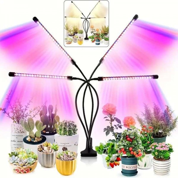 LED лампа за растения с 3 гъвкави рамена