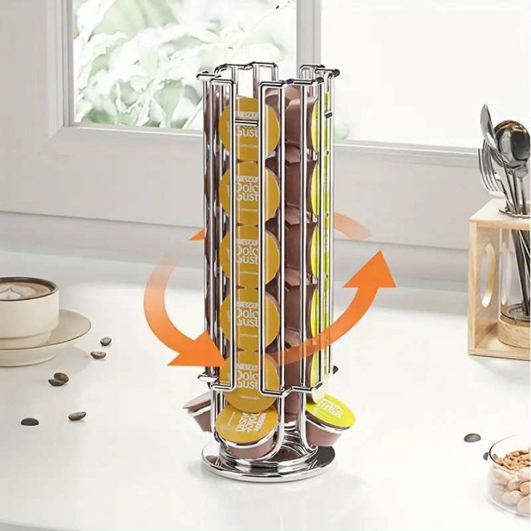 Поставка за капсули Dolce Gusto с въртящ се механизъм