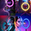 Ринг лампа със статив RGB 26 см.