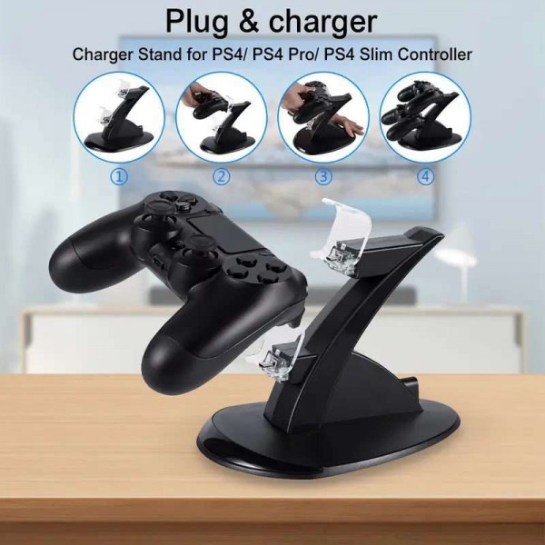 Стойка и зарядно за PS4 джойстици