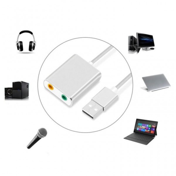 Външна USB звукова карта YQ-6 