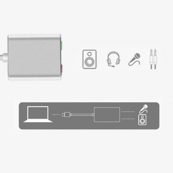 Външна USB звукова карта YQ-6 
