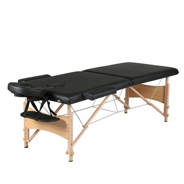 Двусекционна масажна кушетка ”Standard 2″ – черен цвят