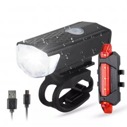 LED фар и стоп за велосипед USB