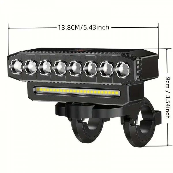 Супер мощен LED фар за велосипед с клаксон 