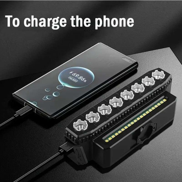 Супер мощен LED фар за велосипед с клаксон 