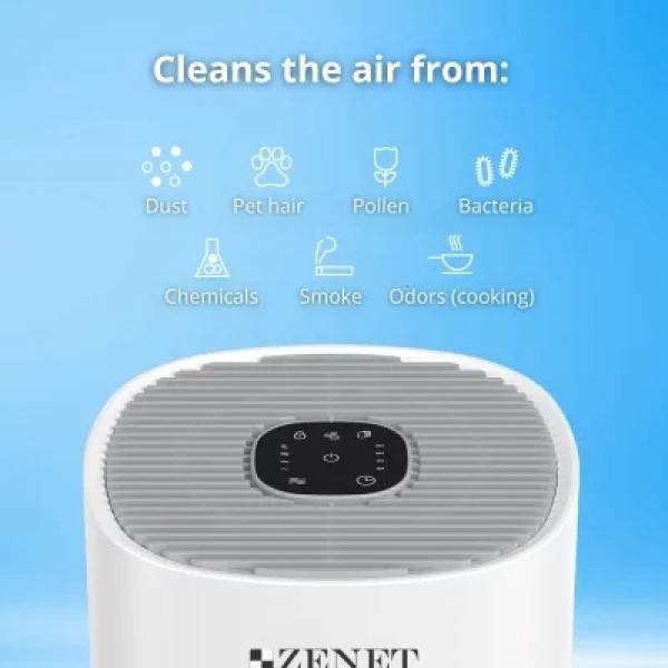 ZENET 201 Пречиствател на въздух с HEPA филтър за помещения до 50 м²