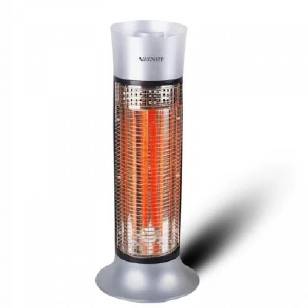 Инфрачервен нагревател ZENET ZET-516, сребрист, 1000W, 2 режима, 180° въртене, отопление до 20 m²